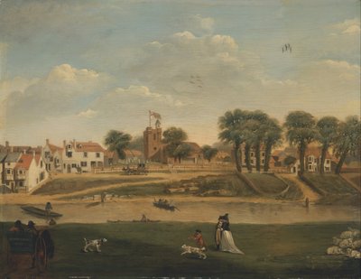 The Old Parish Church and Village, Hampton-on-Thames, Middlesex, 18th Century by Unbekannt Unbekannt